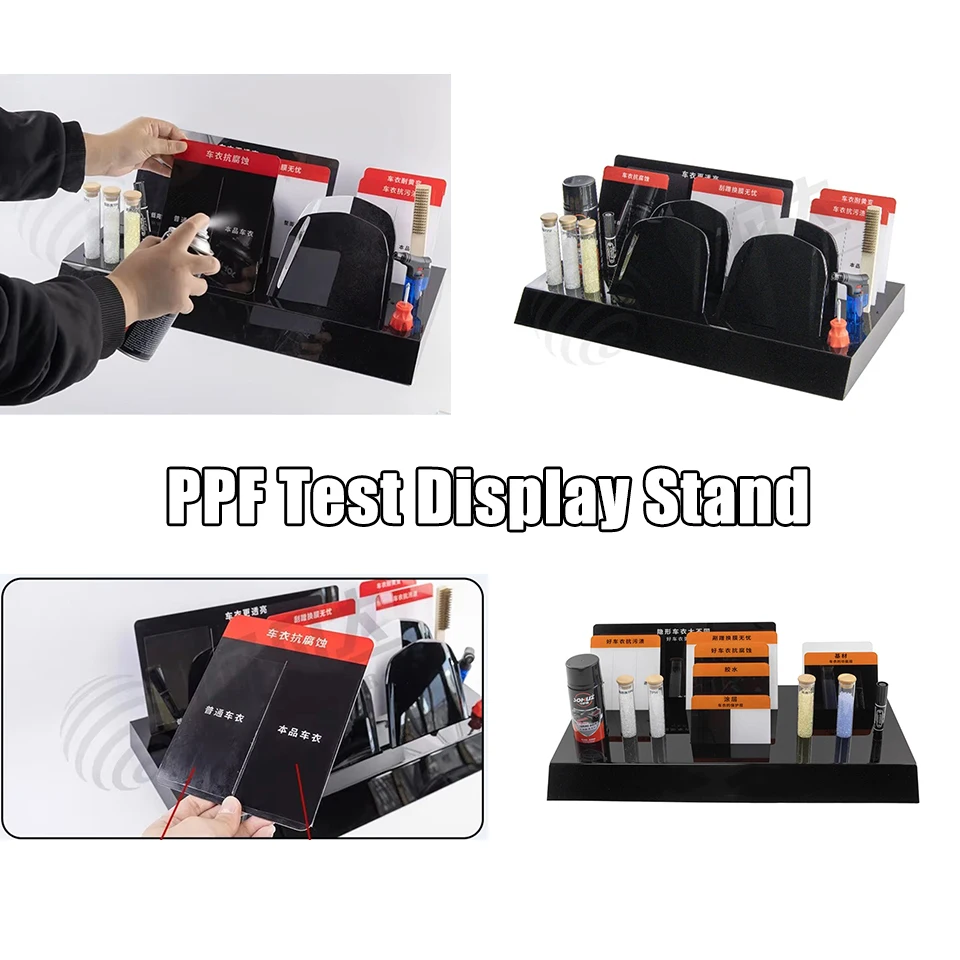 

PPF Test Display Stand for TPU Clear Bra, Scratch Resistance & Anti-Corrosion Demonstration Tool, Car Paint Protection Film