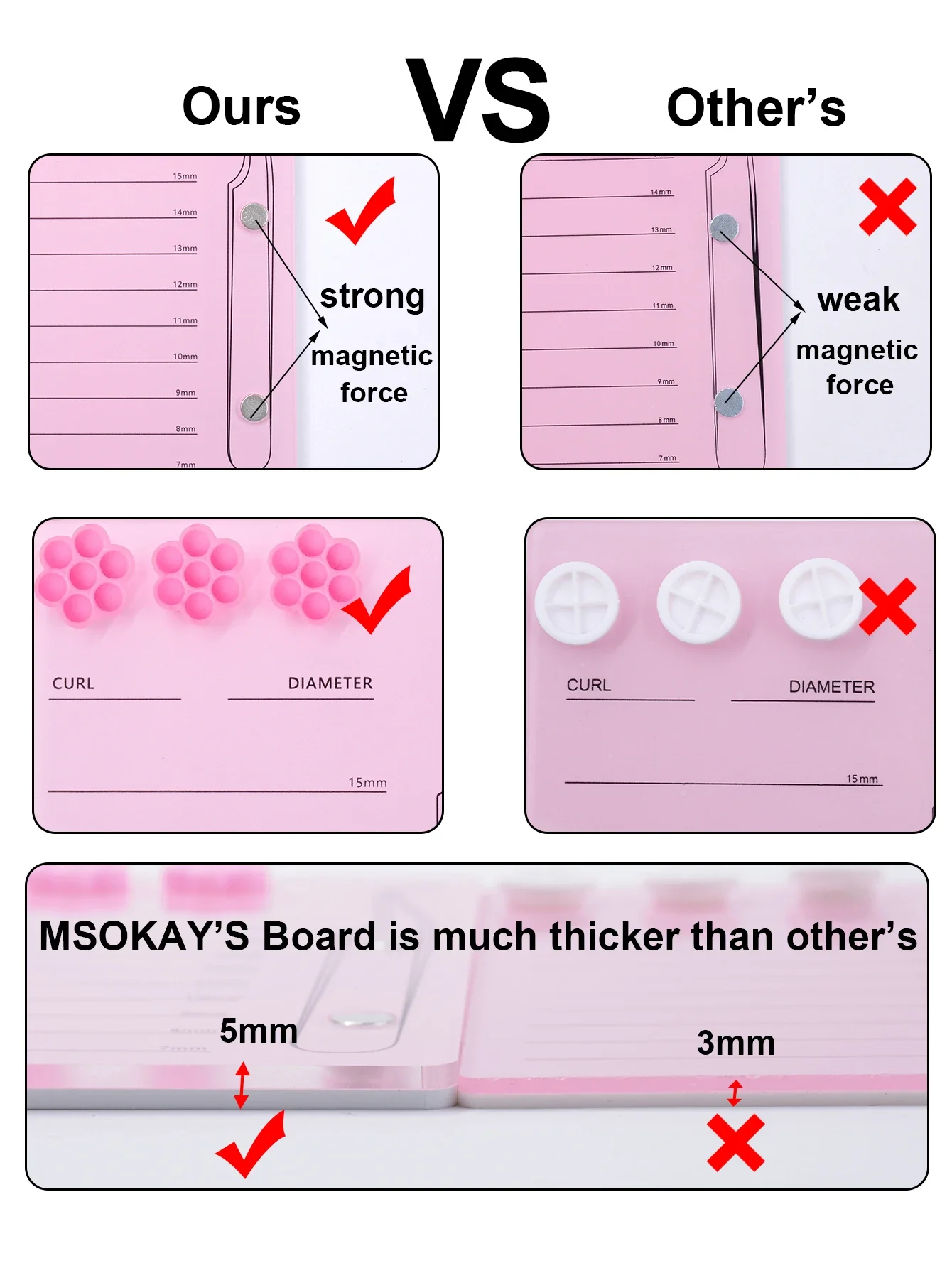 Eyelash Extension Scale Holder Magnetic Acrylic Lash Board With Glue Pallet Cup False Eyelashes Pad Lash Makeup Tools Wholesale