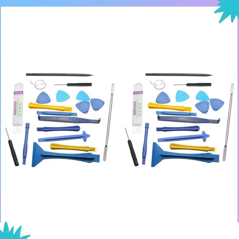 ABZW 38 Pcs 2 Sets Opening Repair Tools Laptop Phone & Screen Disassemble Tools Set Kit For Iphone For Ipad Cell Phone