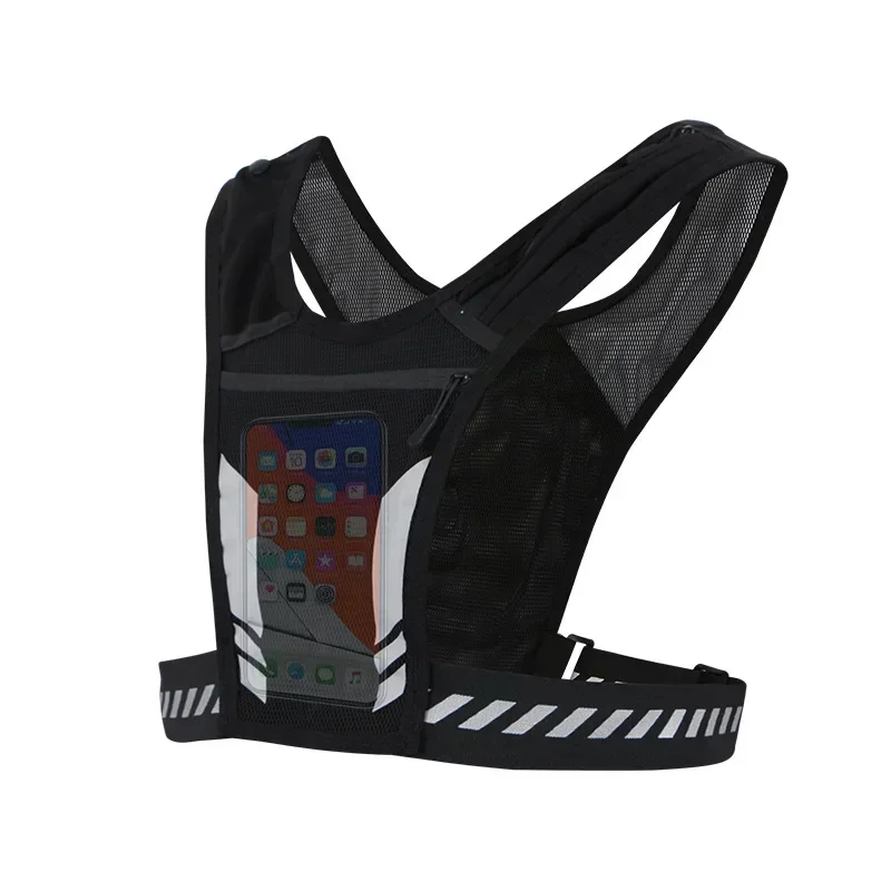 Reflective Running Backpack Universal Lightweight Sport Running Vest Mobile Phone Cards Bag For Jogging Fitness Male Female Vest