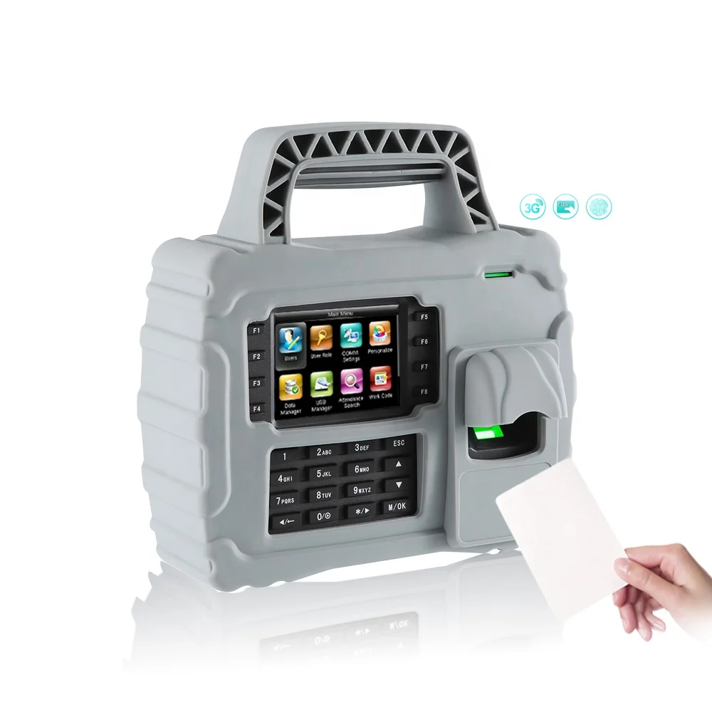 TFT500P/ID Waterproof Portable RFID Card Reader Time Recording And Fingerprint Time Attendance System