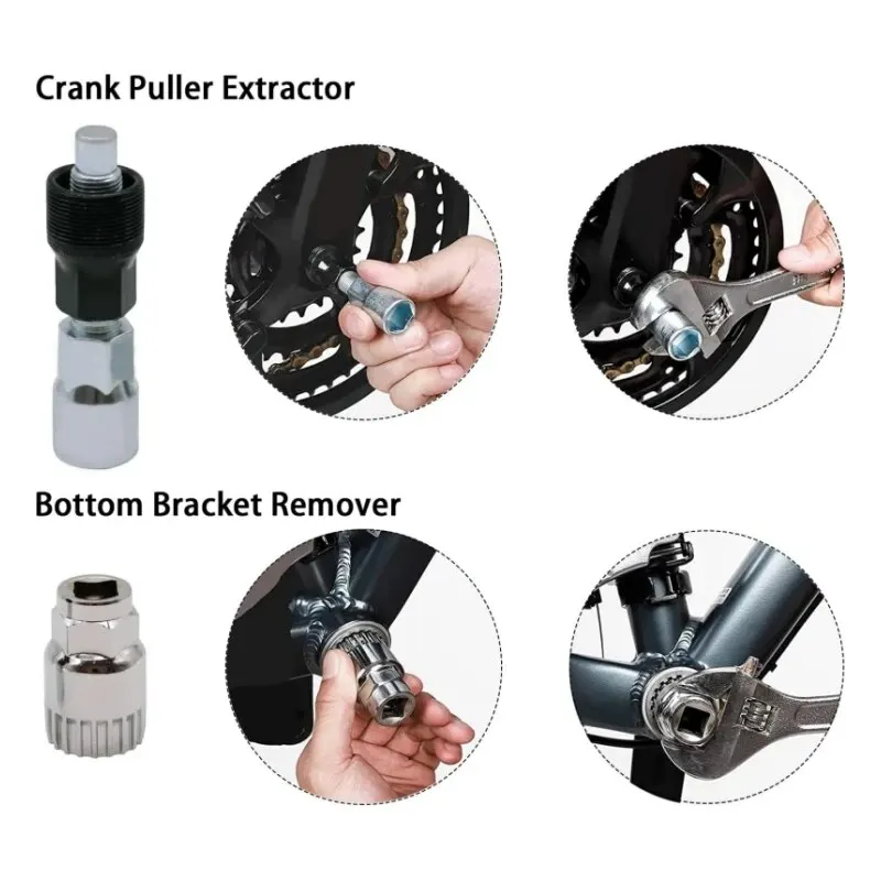 Bike Tool Kit 6 Pcs Professional Bicycle Repair Tools for Mountain Bike with 3-in-1 Cassette Remover Wrench Chain Breaker image 6