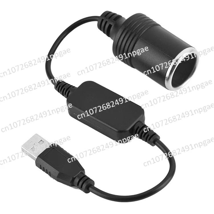 

USB To Cigarette Lighter Seat Female Seat Head Driving Recorder Mobile Power Cord Parking Monitoring Plug Conversion Plug