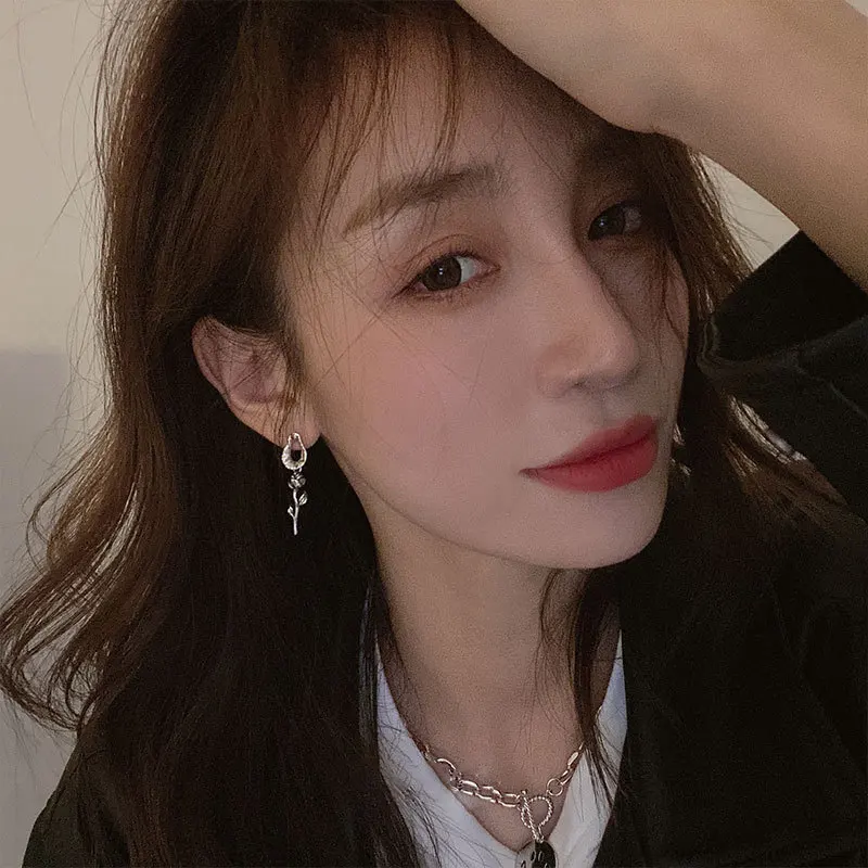 Miuoxion Retro 925 Stamp Rabbit Radish Chain Dangle Earrings Party Punk Jewelry For Women Feature Charm Girlfriend серьги Gift