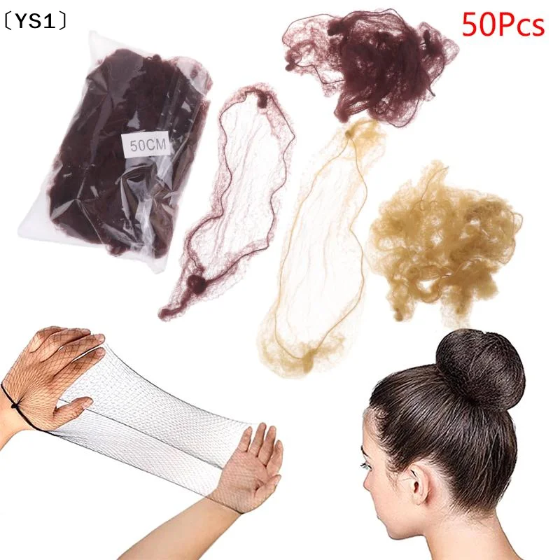 〔YS1〕50Pcs Hair Net Elastic Bu - Hair Net Invisible ulasan dan harga