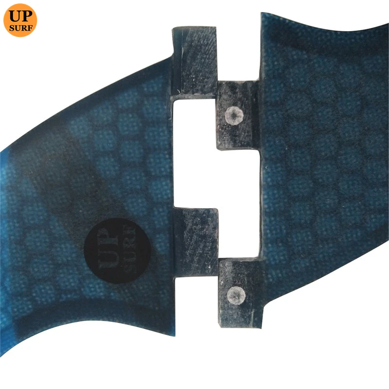 UPSURF Surfboard Double Tabs M+GL Size Blue Color Quad Fin Set Surf Board Fiberglass Honeycomb Double Tabs Fin Sup Accessories