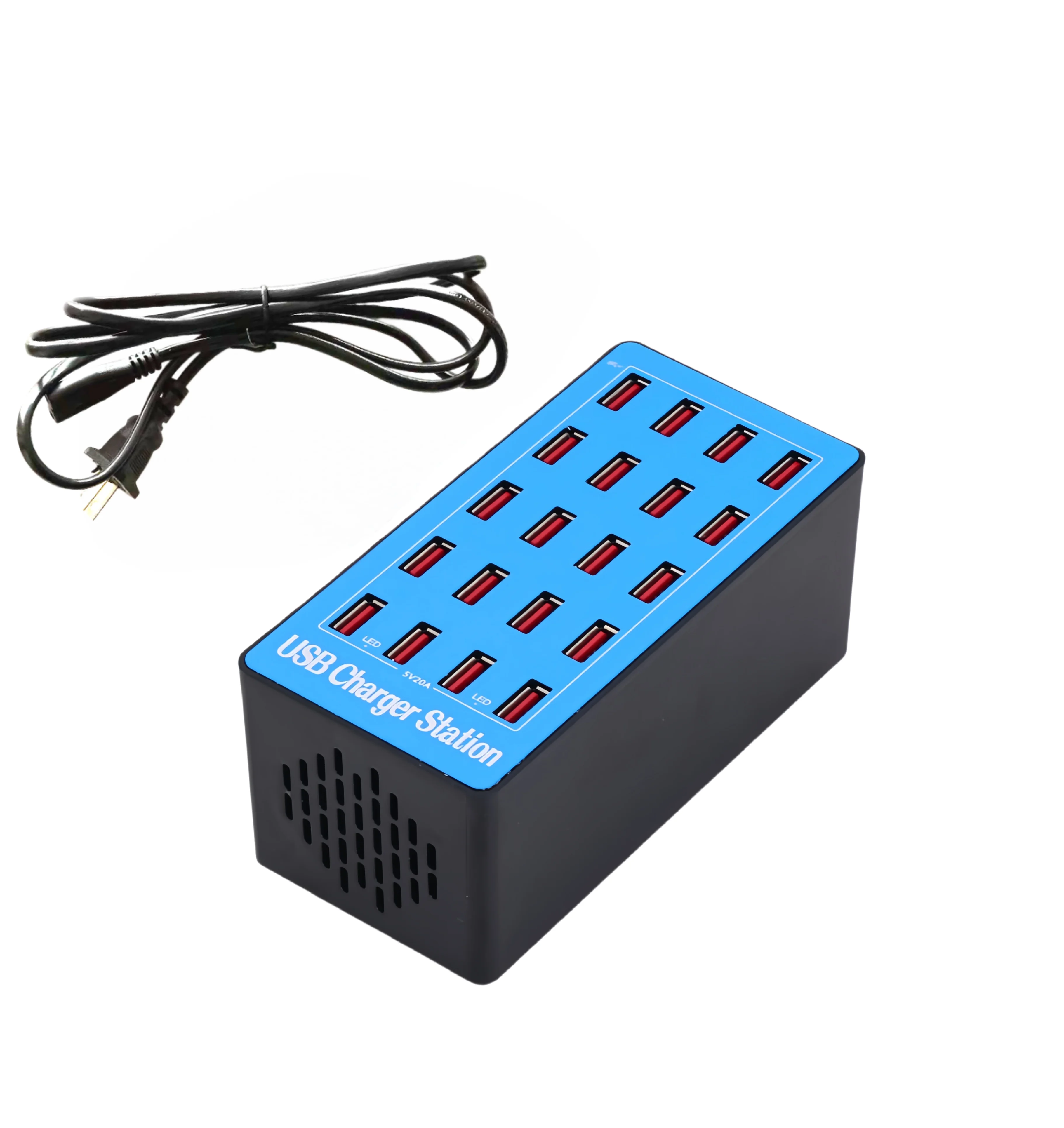 

USB Charging Station, 20-Port 100W/20A Multi-USB Charger Station for Smartphones, Tablets, and Other Devices