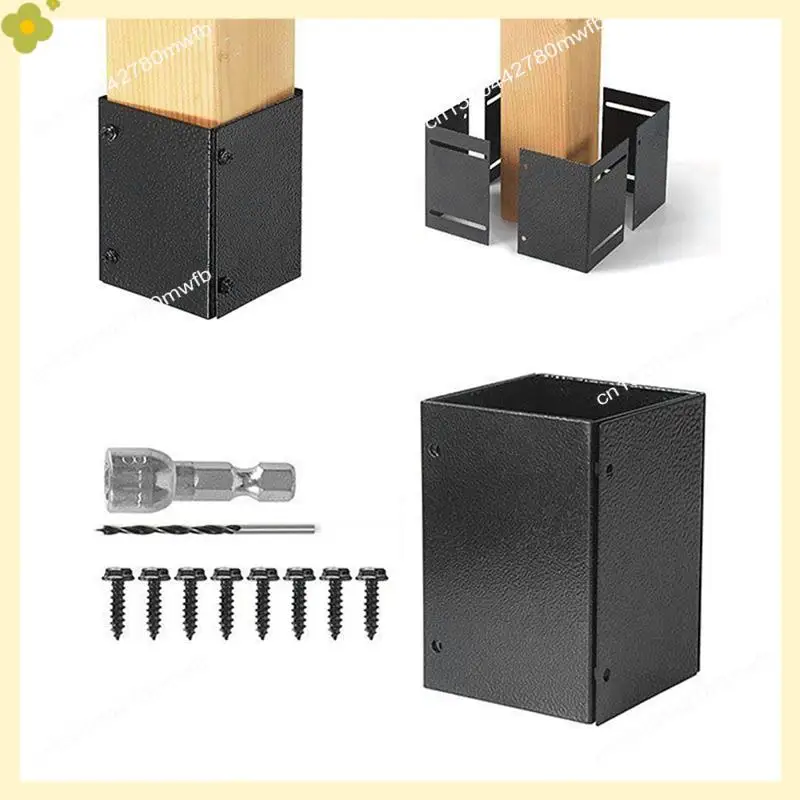 LDHL Post Base Protectors Guard For Wooden Mailbox Bracket, Protect Pavilion Deck Railing From Lawnmower
