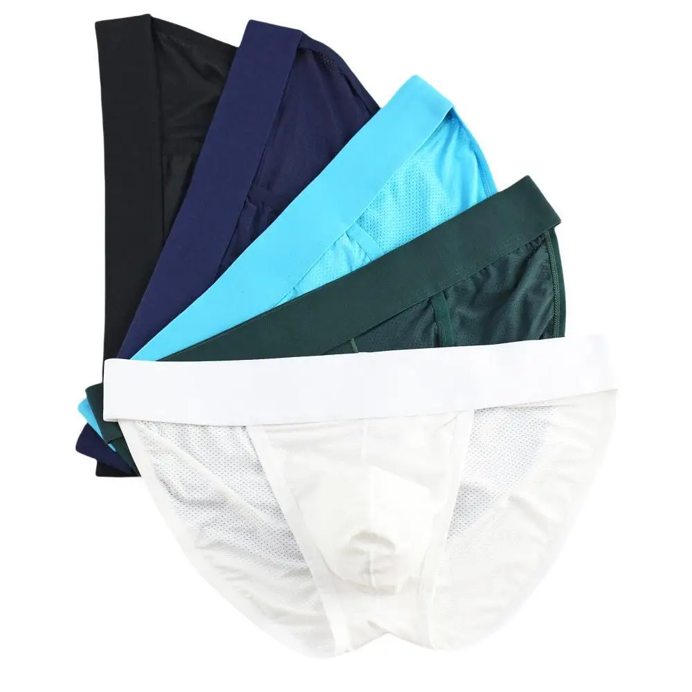 Mens Underwear Big U Convex Pouch Sexy Briefs Plus Size Male Panties Breathable Mesh Underwear Underpants Briefs for Men