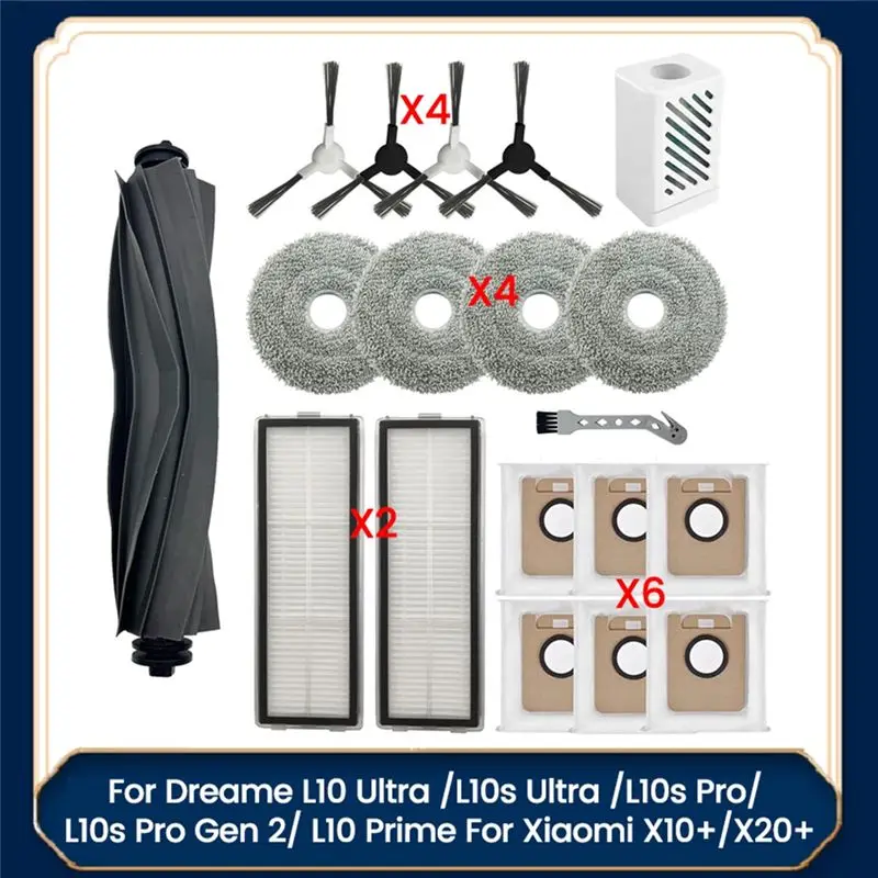 

Запчасти для пылесосов Dreame L10 Ultra/L10s Ultra/L10s Pro/L10s Pro Gen 2/L10 Prime и Xiaomi X10+/X20+ Plus (модель B66C)
