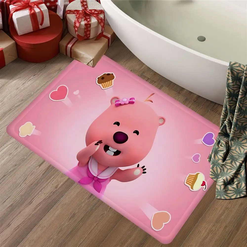 Cute pink girl L-loopyS Entrance Door Mat Nordic Style Home Doormat Bathroom-Toilet Mats Bedroom Hotel Decor Mat