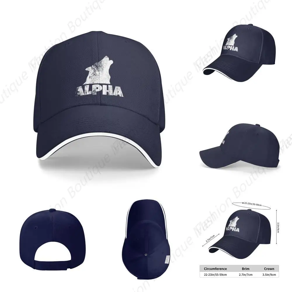 High Quality Alpha Lone Wolf Hat Printing Cowboy Hat Peaked Caps Sandwich Caps Trucker Hat Men Women Outdoor Sun Visor