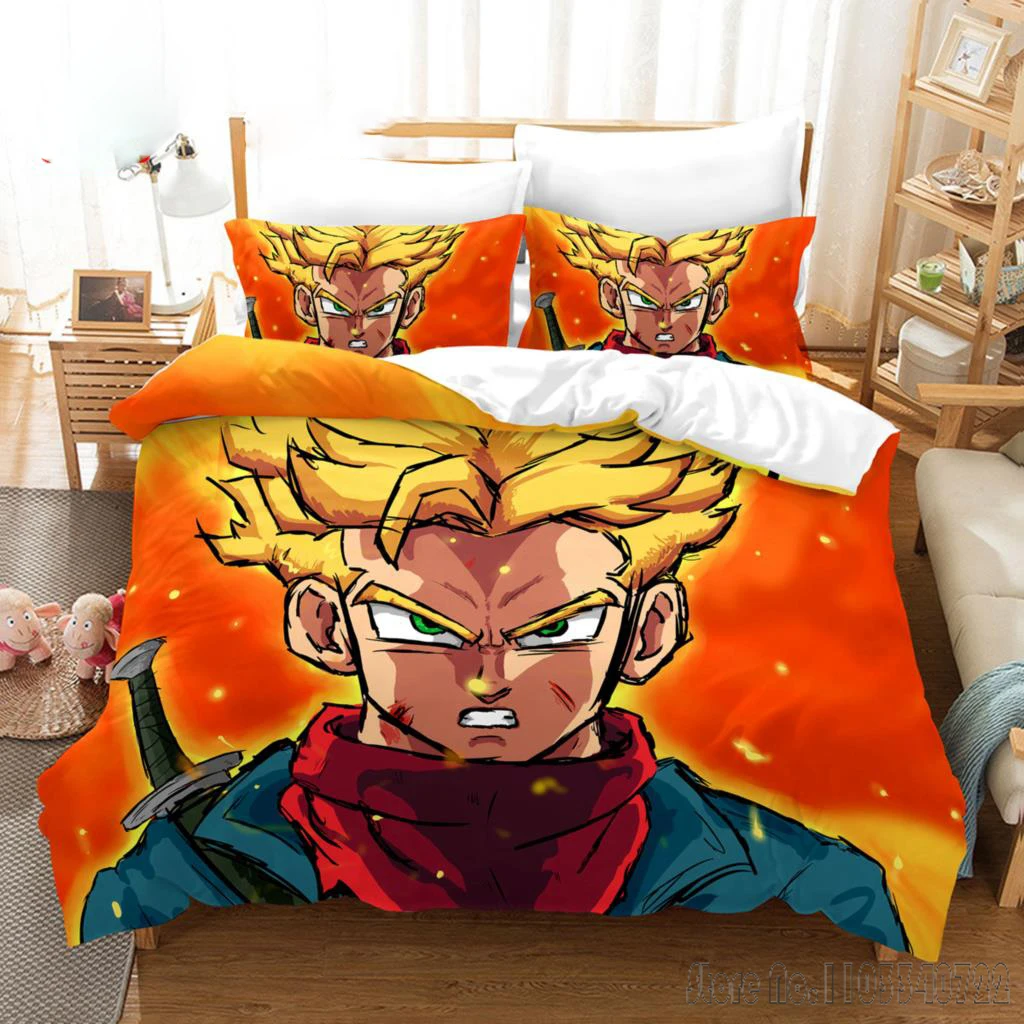 

Пододеяльник в стиле японского аниме Dragon Ball Goku, комплекты постельного белья для мальчиков, детский пододеяльник для подростков, наволочки, детский рождественский подарок