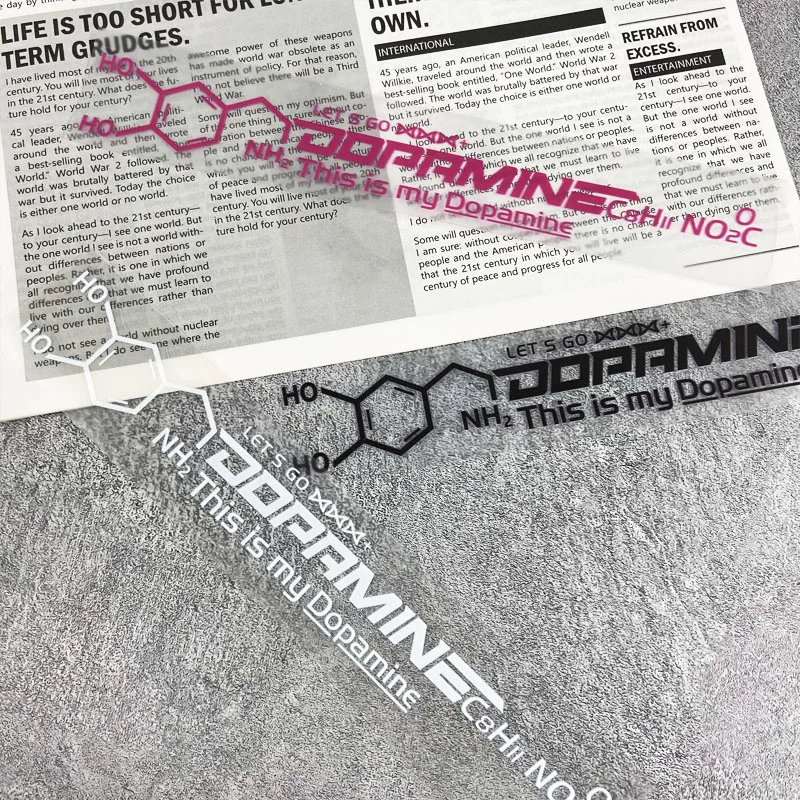 1 Stück DOPAMINE Motorrad-Aufkleber Wasserdicht Langlebig Motorrad-Kraftstofftank Elektroroller-Abdeckung Kratzfester Dekorativer Vinyl-Aufkleber