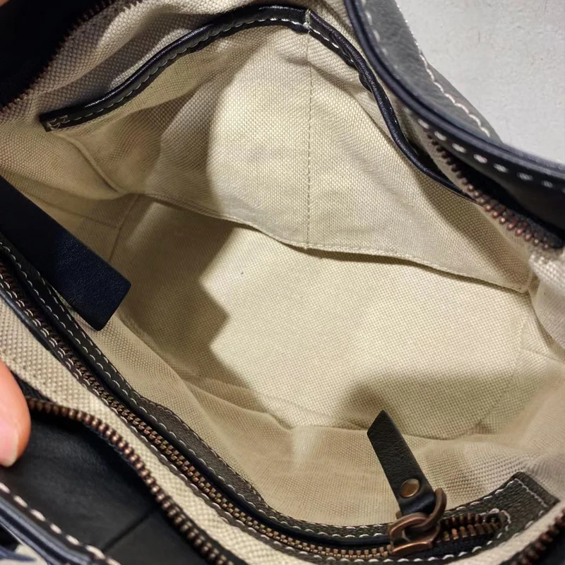 High quality women's bag new simple solid color first layer leather multifunctional small bucket shoulder bag crossbody bag