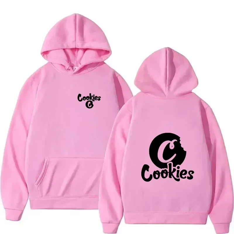 Novo moletom com capuz biscoitos carta impressa legal moletom feminino vintage casual manga pullovers