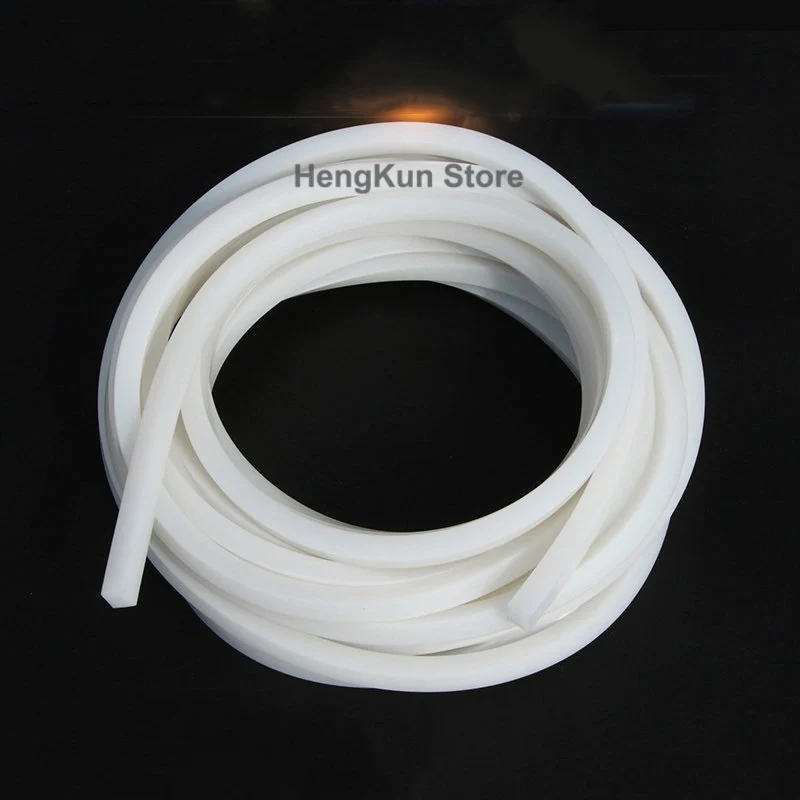 White Silicone Strip Sealing Strip Waterproof, High Temperature Resistant, Wear-resistant Solid Square Flat Strip