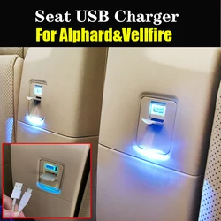 2015-2023 For Toyota Alphard Vellfire 30 Series Seat Armrest USB Fast Charger Dual Interface Accessories Interior Decoration