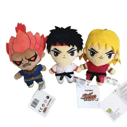 Original Japan Game Street Fighte Cartoon Characters RYU KEN Rufus Plush Toy Doll Key Chain Pendant Fashion Kids Gift 16cm New