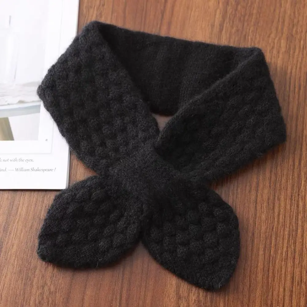 Нагрудник, термотеплый шарф для шеи, ветрозащитный утолщенный вязаный шарф с крестом, застежка-застежка, лыжный мотоциклетный шарф унисекс