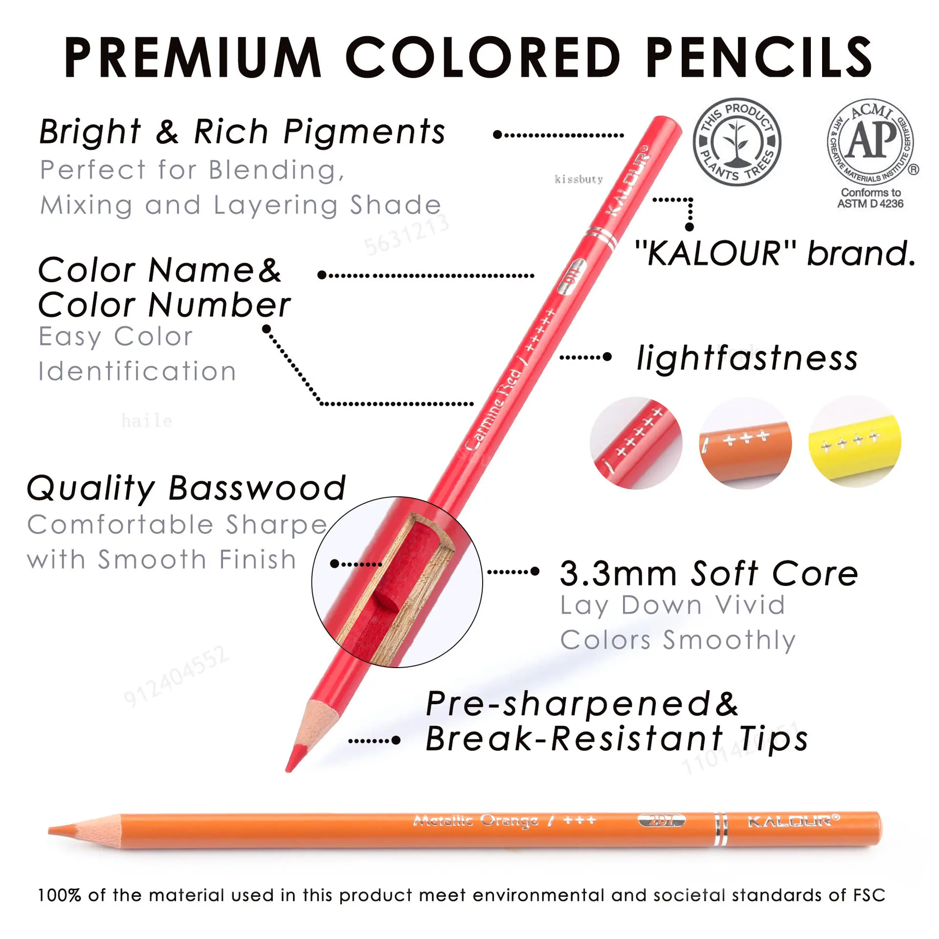 Ensemble de peinture au crayon de couleur huileuse, stylo à dessin, crayon de couleur métallique, fournitures d'art de croquis d'artiste, fournitures de papeterie, 72 couleurs