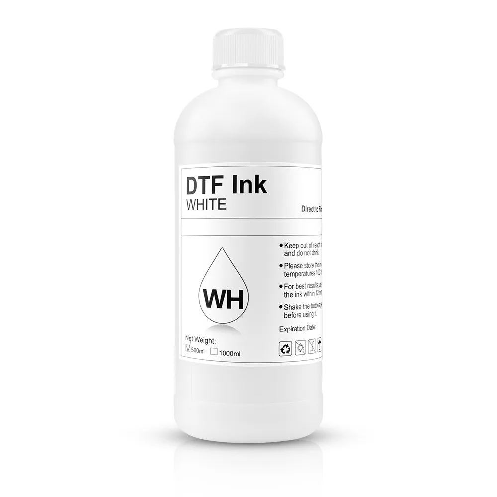 500ml White DTF Ink Eco DTF Ink For Epson L1800 L800 L805 I3200 7880 1390 Modified printer DTF Direct Transfer Film PET Film