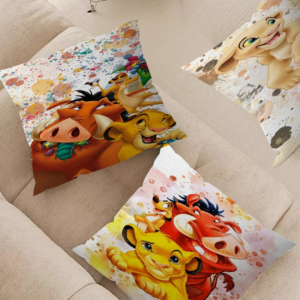 

Cartoon Lion King S-Simba Watercolor Pillowcase Toon Gift Cushion Cover Bedroom Home Sofa Chair Seat Decor Pillow Case