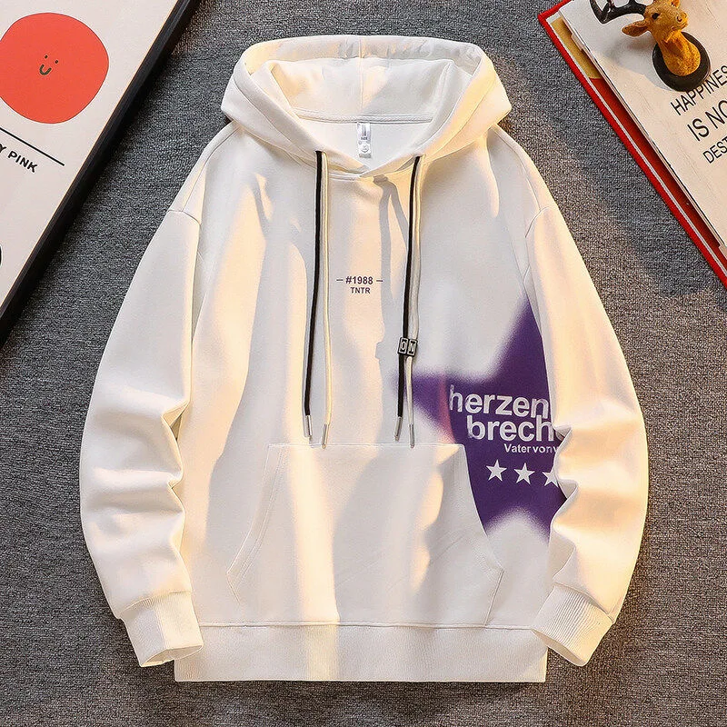 

2025 Spring and Autumn New Fashion Trend Printed Sports Hoodie Men's Casual Loose Comfortable High Quality Hooded Coat M-4XL