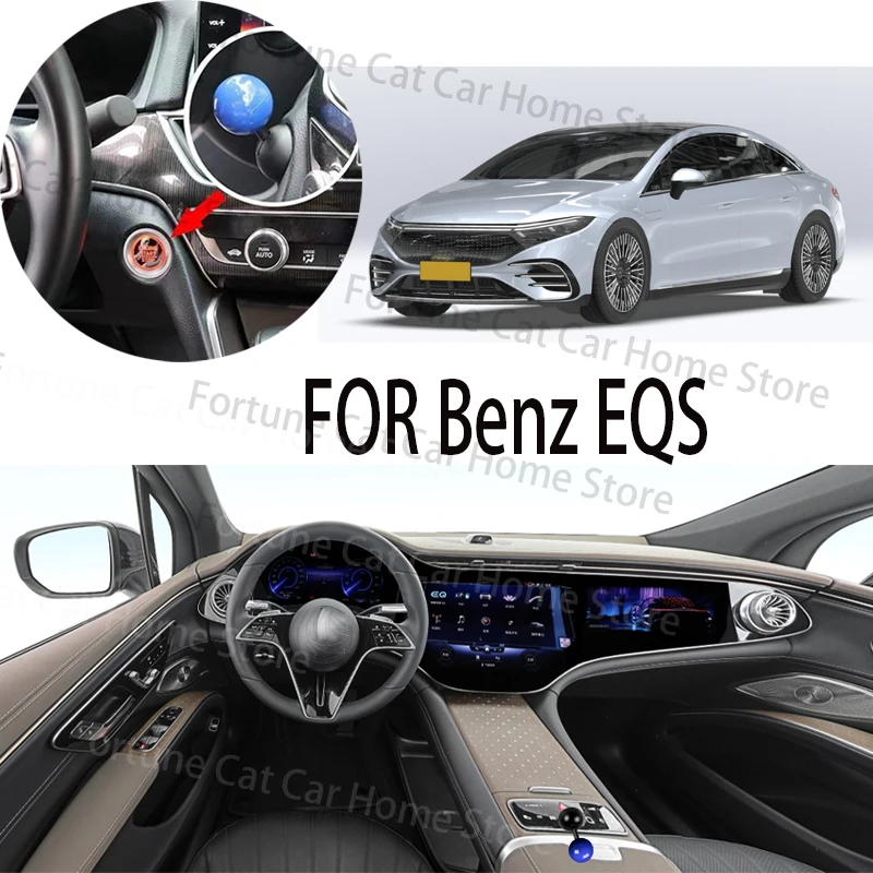 

FOR BENZ EQS car BUTTON START Modification of pull rod decorative ball All metal ball tie rod Circular decorative cover