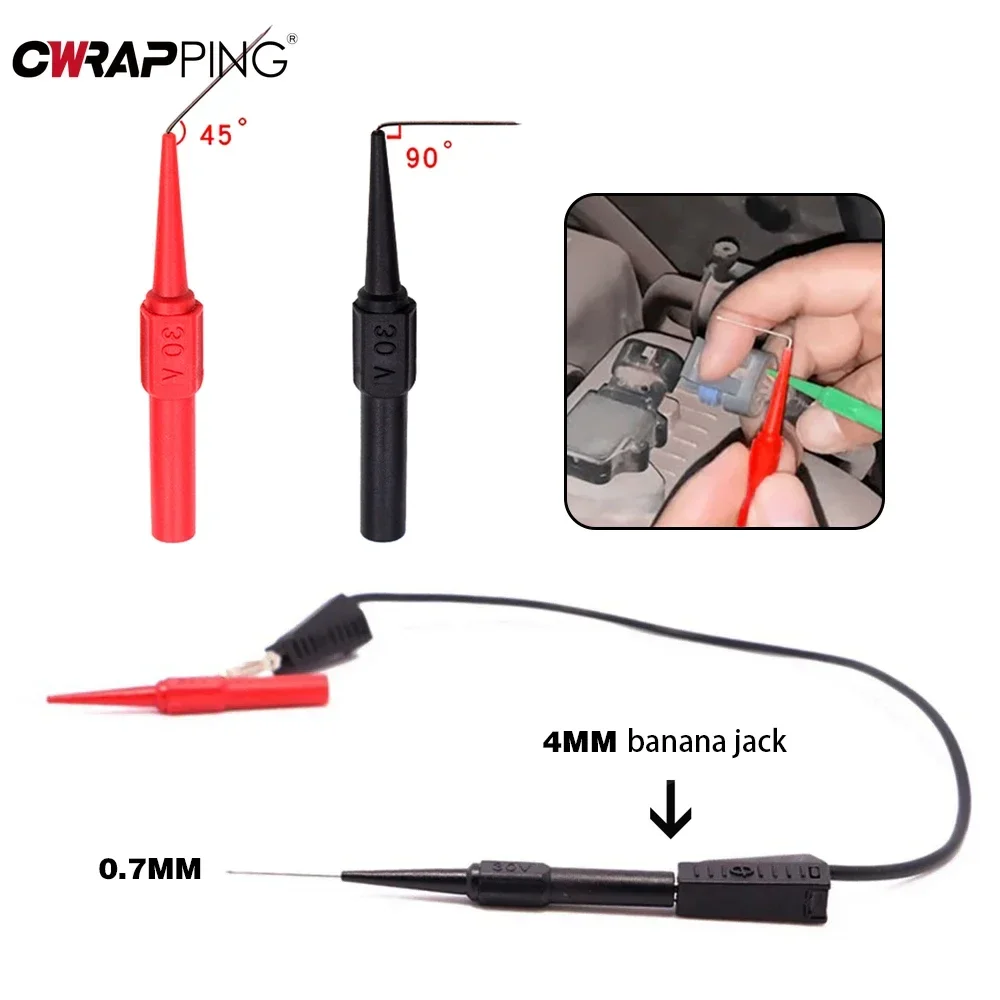 30V Car Tip Probes Diagnostic Tools Auto Multimeter Test Leads Extention Back Piercing Needle Tip Probes Mechanical Tools view 3