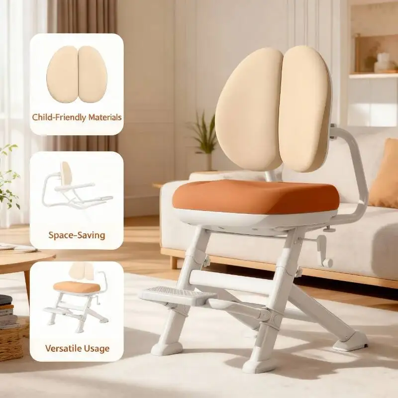 

Стул детский эргономичный детский настольный стул с регулируемой высотой, коррекция осанки, поддержка спины, детское сиденье для учебы, домашнее школьное детское кресло