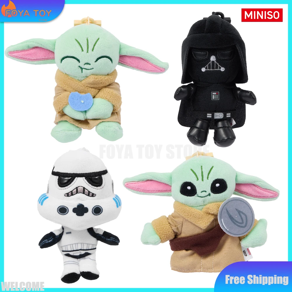 Новая оригинальная серия MINISO Blind Box Star Wars: Мандалорец и Грогу — таинственная коробка с милыми плюшевыми брелоками, игрушка для декора комнаты, подарок.