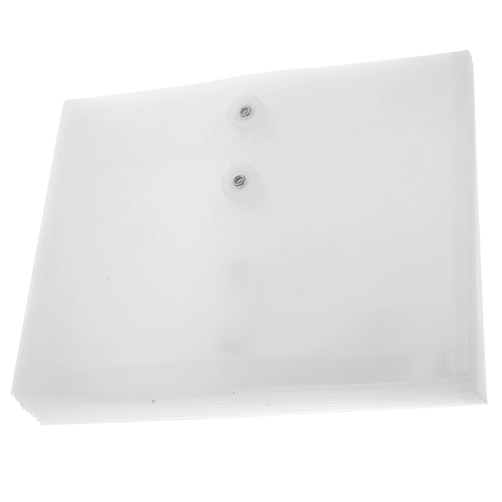 12 cartelle di file trasparenti A5 buste per documenti con design a bottoni in corda riutilizzabili in materiale PP leggero e portatile