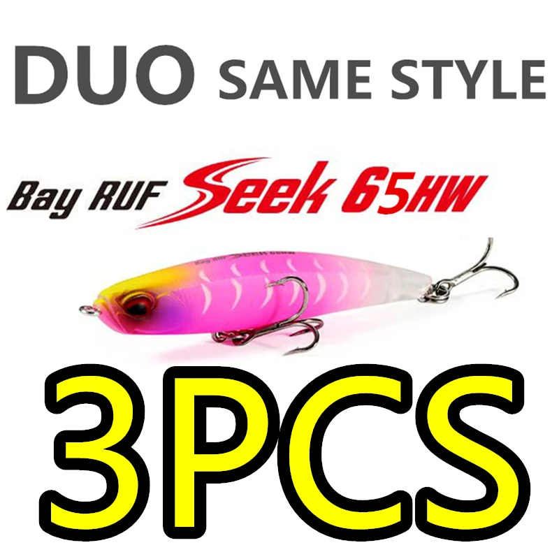 

LURETV Japan Duo SAME STYLE Bay Ruf Seek 75S Погружной карандаш Ultra Long Range Бросок в рту с датчиком рыбы 3 шт. 6,5 см 8,5 г 9001