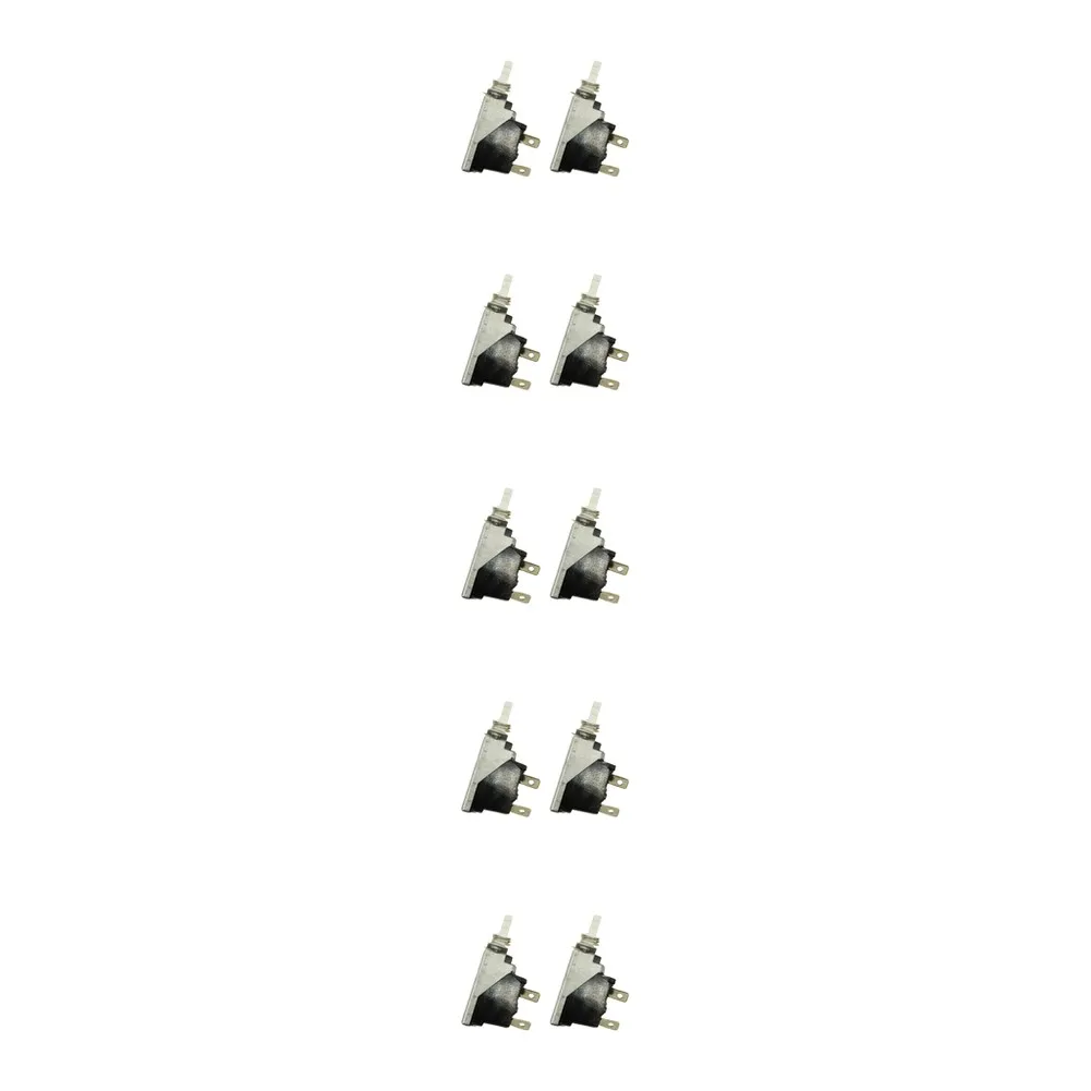 10PCS Self Locking 10A 250V Push Button Switch for Use with For Oil Heaters Range Hoods and Ventilation Systems
