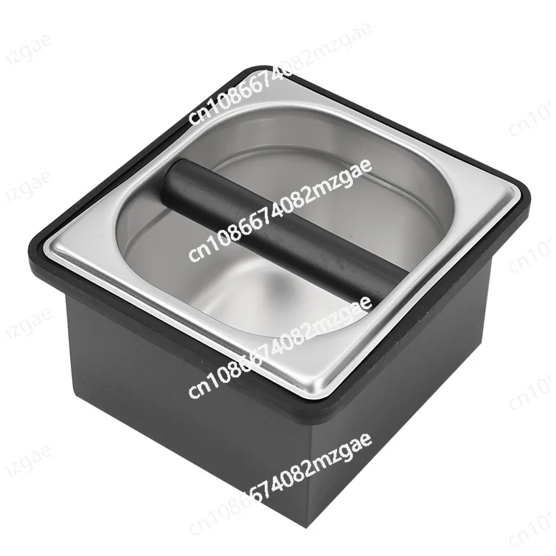 Embedded Silicone Anti-Skid Slag Box with Base for Powder Recovery Multifunctional Cafe Household Stainless Steel
