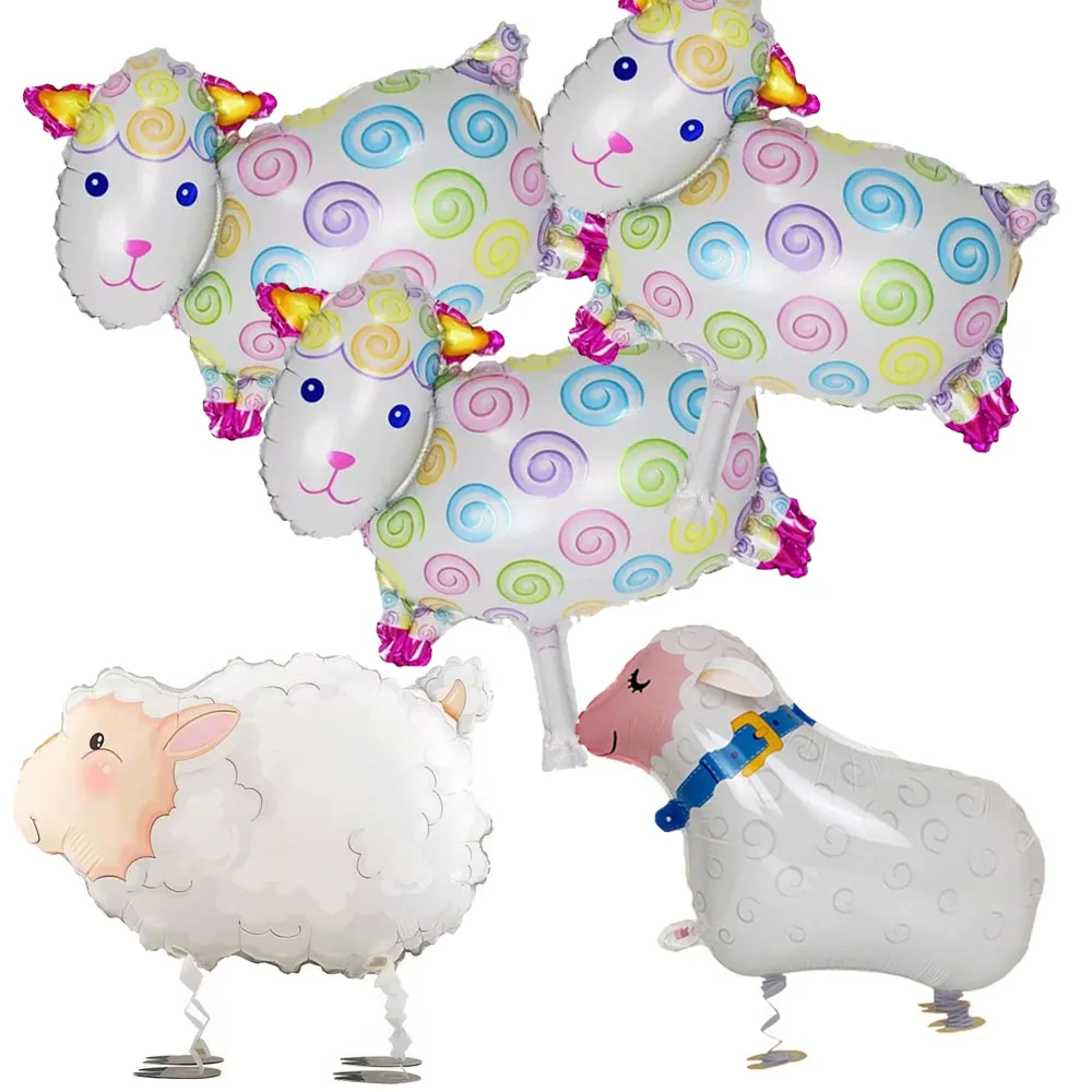 2er- und 5er-Pack Schaf-Folienballons, Laufende Schafe Luftballons, Eid al-Adha Dekorationen, Corban Globos – Detail 6