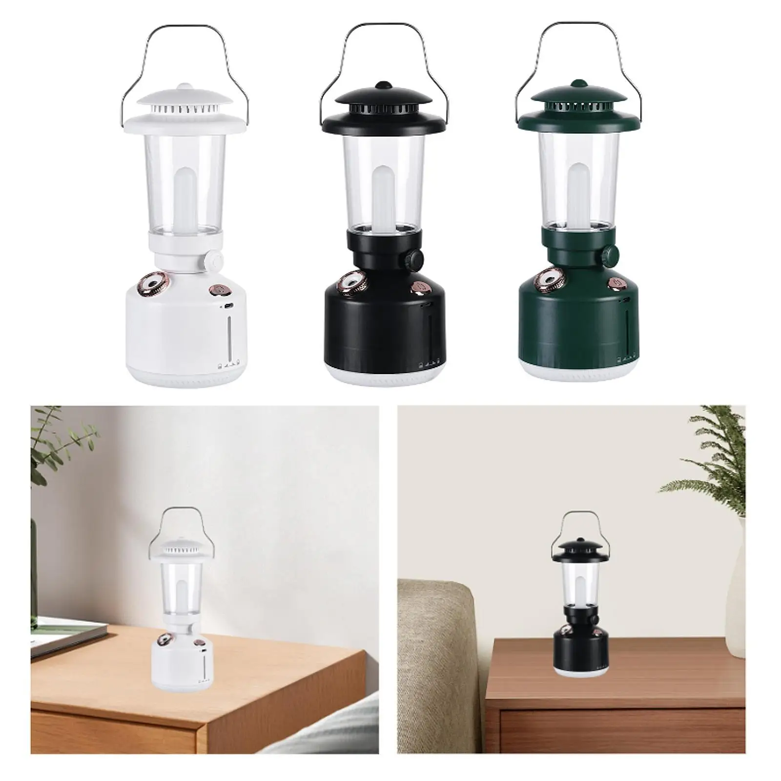 小型加湿器空気加湿器静かなコードレス調光可能装飾充電式