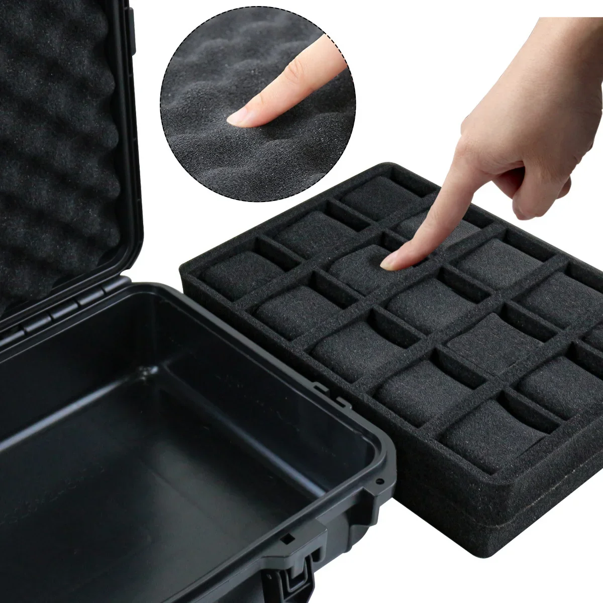 Watch Box Plastic Pelican Case Tool box Waterproof Display Tool Storage Box Watch Storage Watch case Watch Bracket Tool Chest