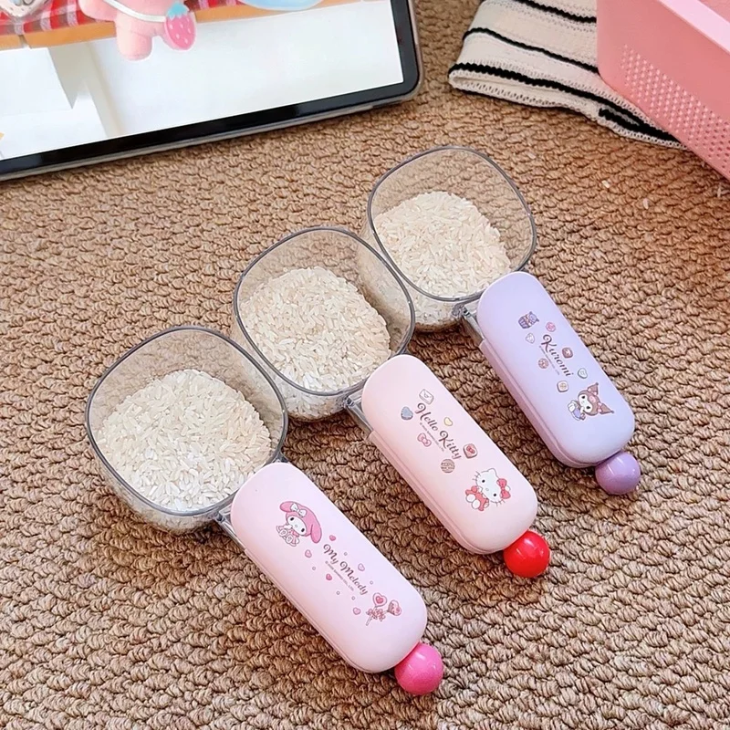 Cuchara de arroz con diseño de dibujos animados de Anime Hello Kitty My Melody Kuromi, cuchara multifuncional Kawaii, accesorios de cocina, regalo para amigos