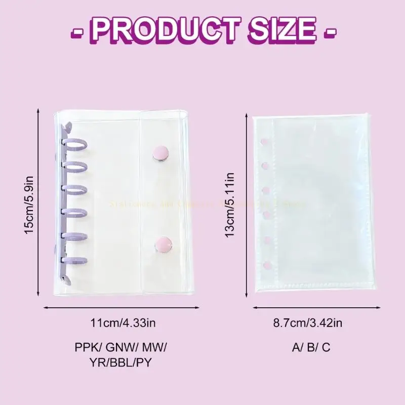 Size Detachable Notebook Quality Paper Interchangeable Pages Removable Rings Binder Notebook Smooth Writing Design