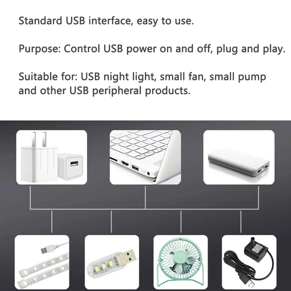 Interruptor de Control remoto inalámbrico USB RF, alimentación del controlador DC 5V para tira de luz, interruptores eléctricos de frecuencia de 433,92 MHz