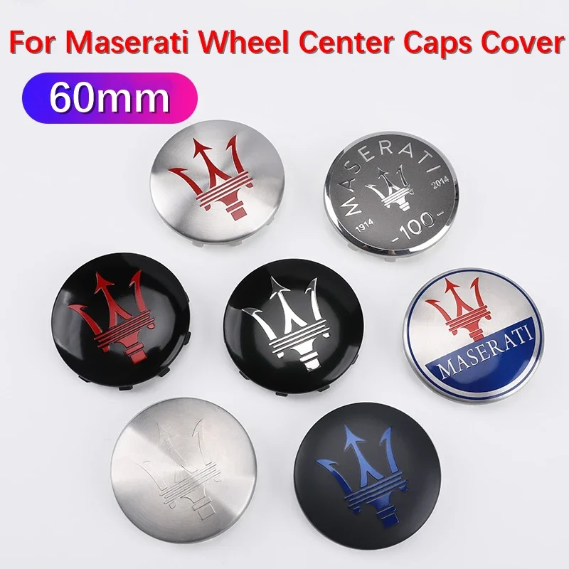 60mm centro da roda do carro hubcap capa adesivo para maserati ghibli granturismo gran gt cabrio coupe levante quattroporte acessórios
