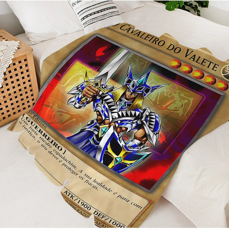 

Blanket Sofa D-Yu Gi Oh Cards Anime Microfiber Bedding Warm Bed Fleece Camping Nap Fluffy Soft Blankets for Winter King Size