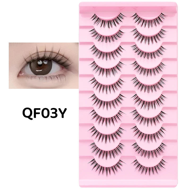 DINGSEN 10 Paar Transparente Anime-Naturwimpern Manga-Wimpern Koreanische Make-up-Wimpern Großhandel Künstliche Wimpern – Detail 8