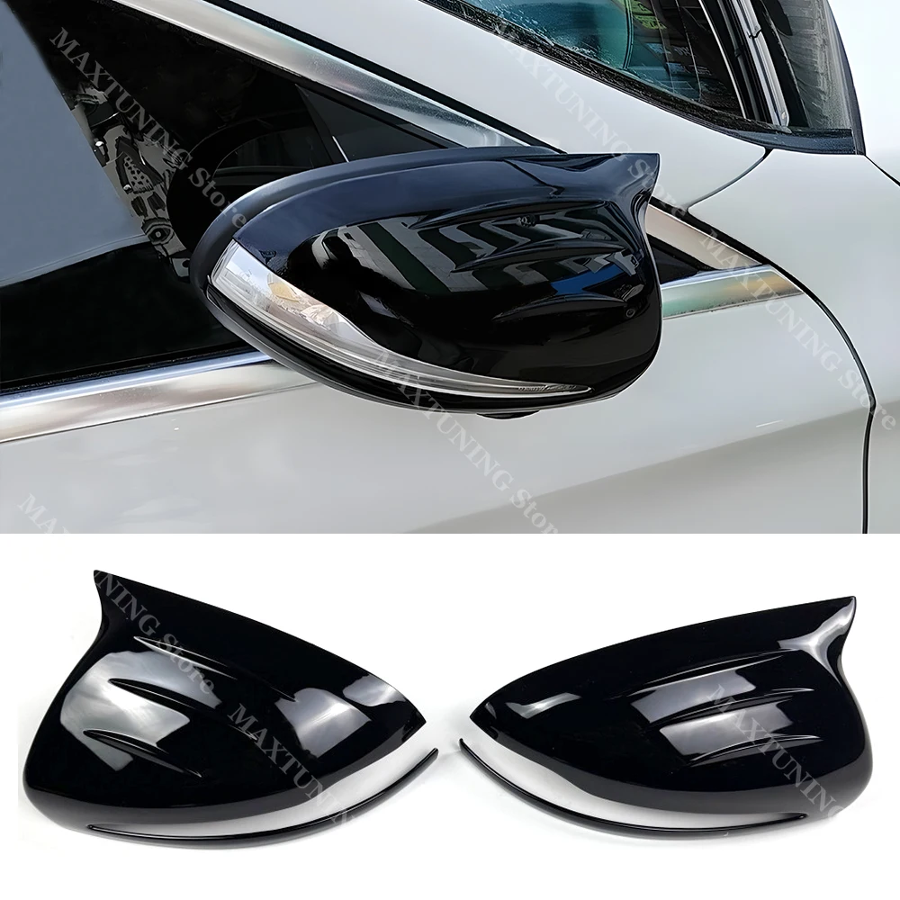 Für Mercedes Benz X247 GLB 200 220 250 GLB35 AMG 2019-2023 LHD Auto Rückspiegel Seite Spiegel Kappe Abdeckung körper Kit Tuning Glanz Schwarz