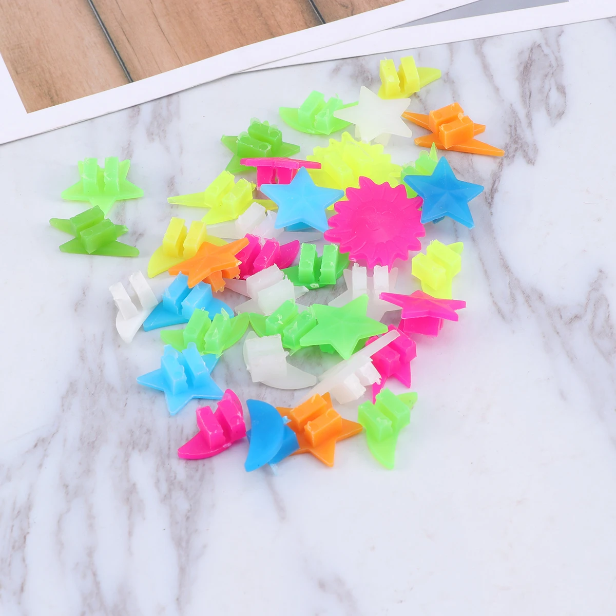 

36pcs Bike Wheel Decorations Colorful Beads Clips Luminous Tubes Mountain Road Bicycle Parts Accessories