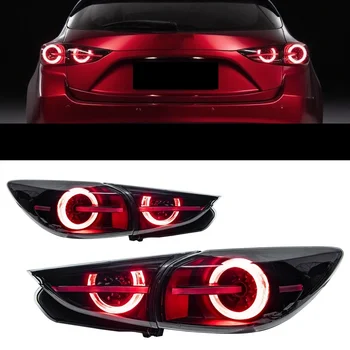 Taillight Assembly for Mazda3 Axela 2014-2019 hatchback modified Brake Running Light with Dynamic Turn Signal