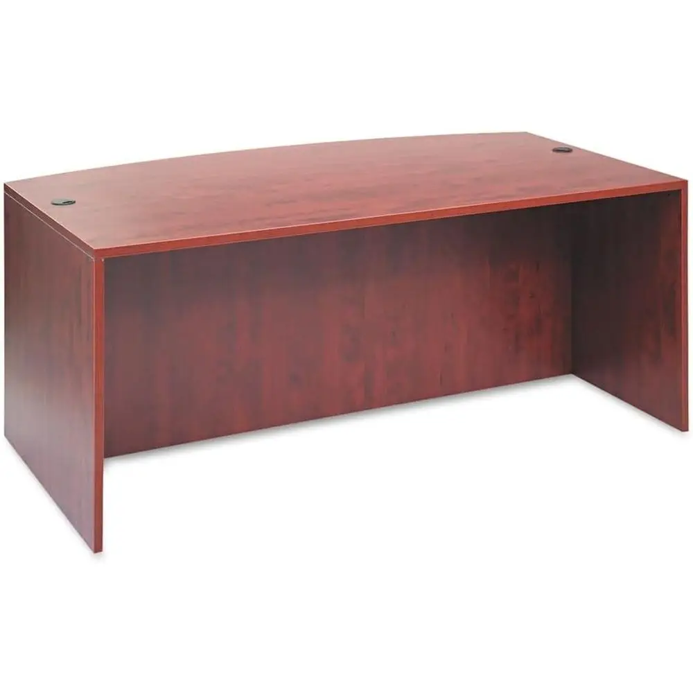 

ALE Bow Desk Shell, 71w x 35 1/2d to 41 3/8d x 29 5/8h, Medium Cherry