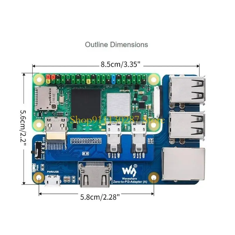 J1HC Forpizero إلى لوحة محول PI3B ، محاكاة 3B/3B+ Design WithRaspberry Alternative for Raspberrypi 3 Model B